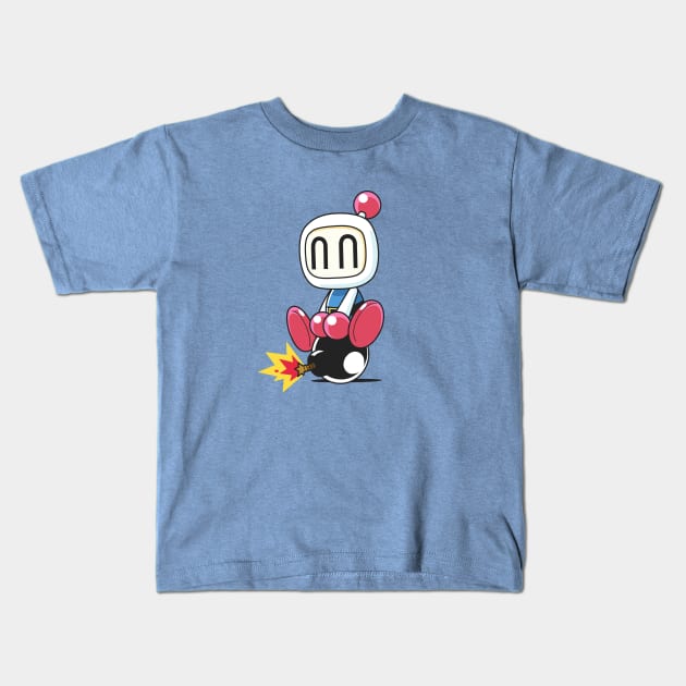 Bomberman / Dyna Blaster (Calm Like a Bomb) Kids T-Shirt by LeeRobson